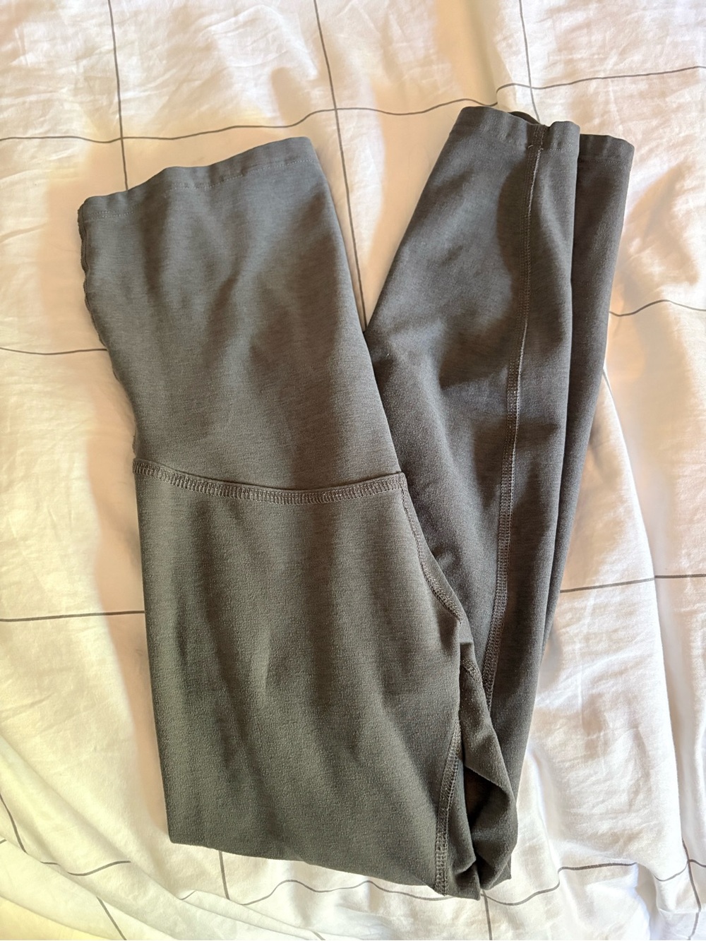 Beyond The Bump Midi Leggings - Spacedye Gray - S